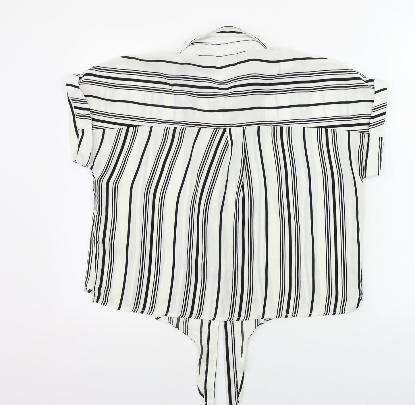 New Look  Girls White Striped  Basic Button-Up Size 14 Years