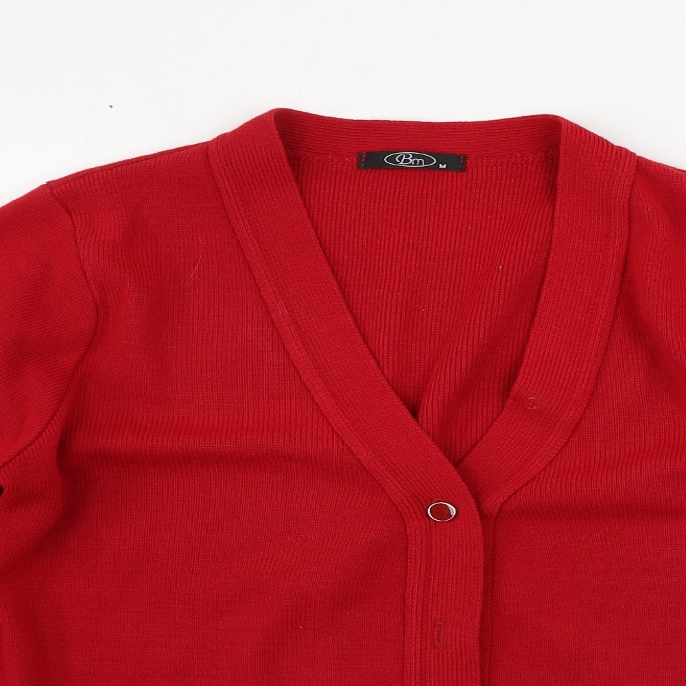 bm collection       Womens Red   Cardigan Jumper Size M