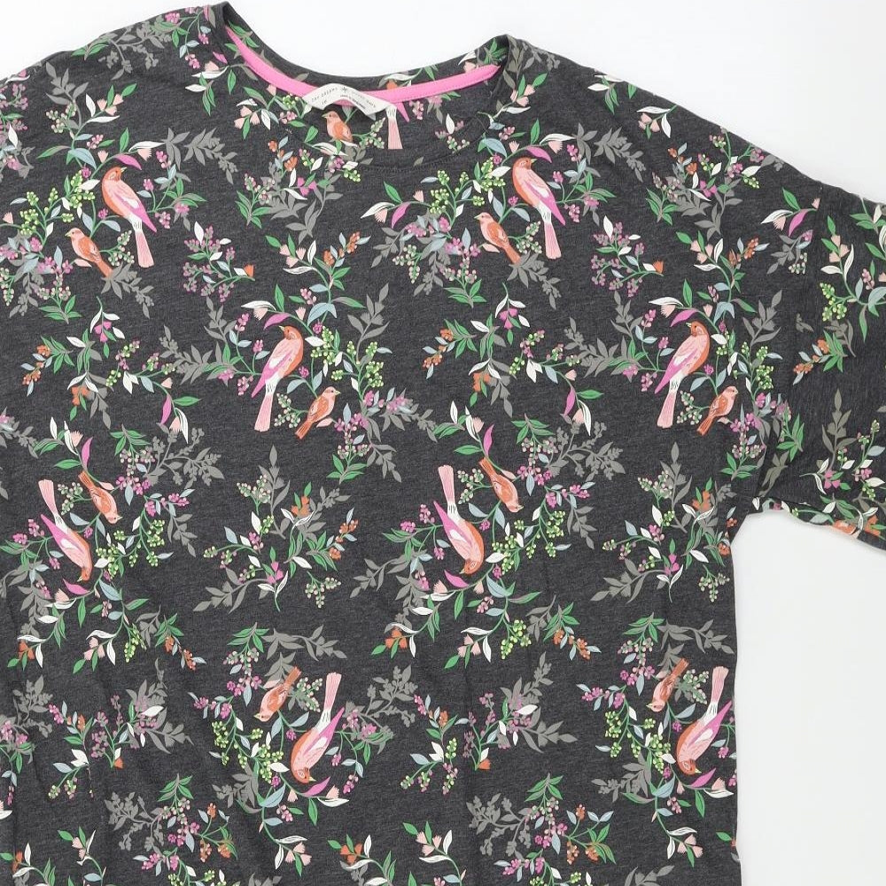 Marks and Spencer  Womens Black Floral  A-Line  Size 16