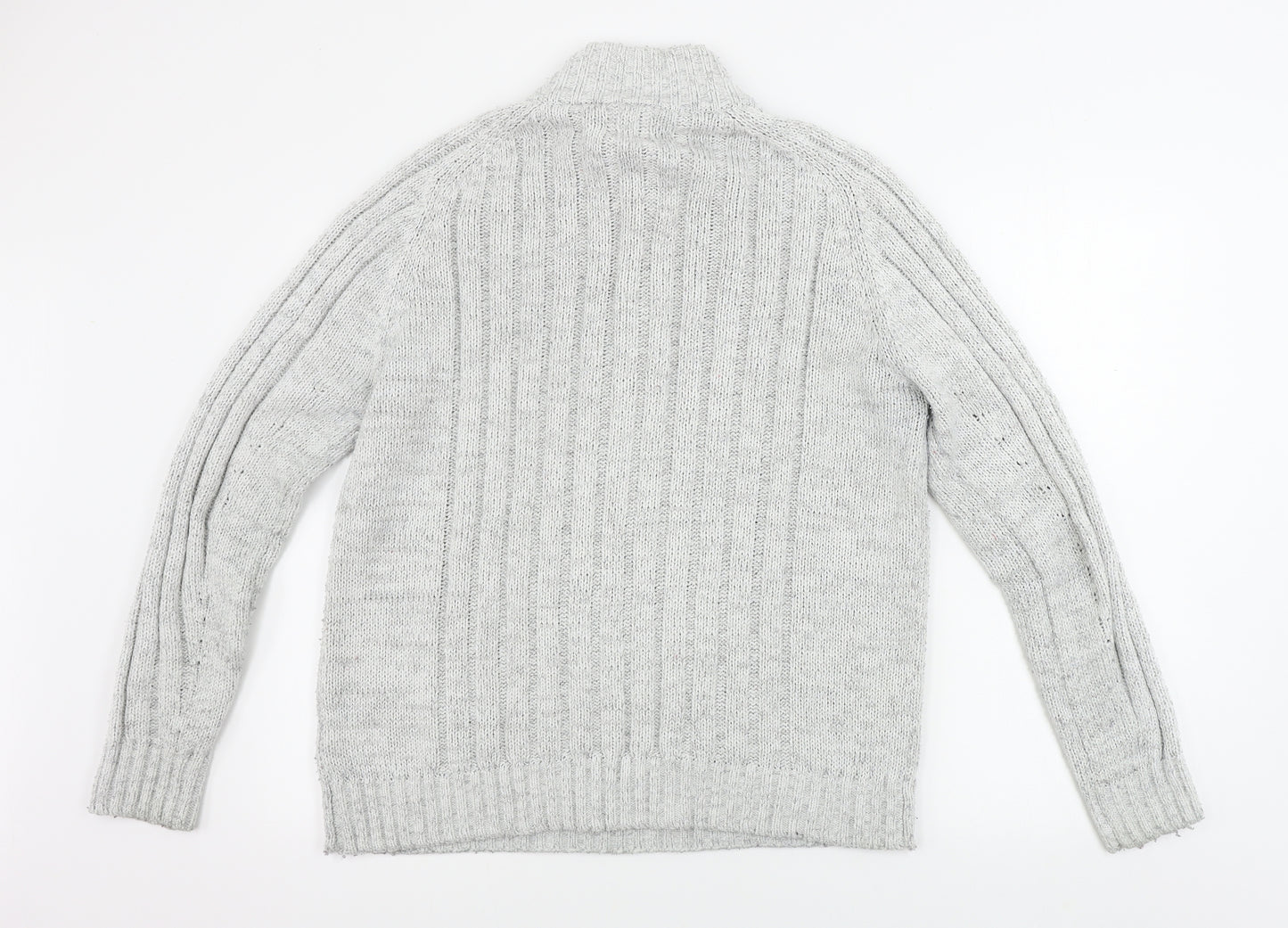 ACW85  Mens Grey   Henley Jumper Size M