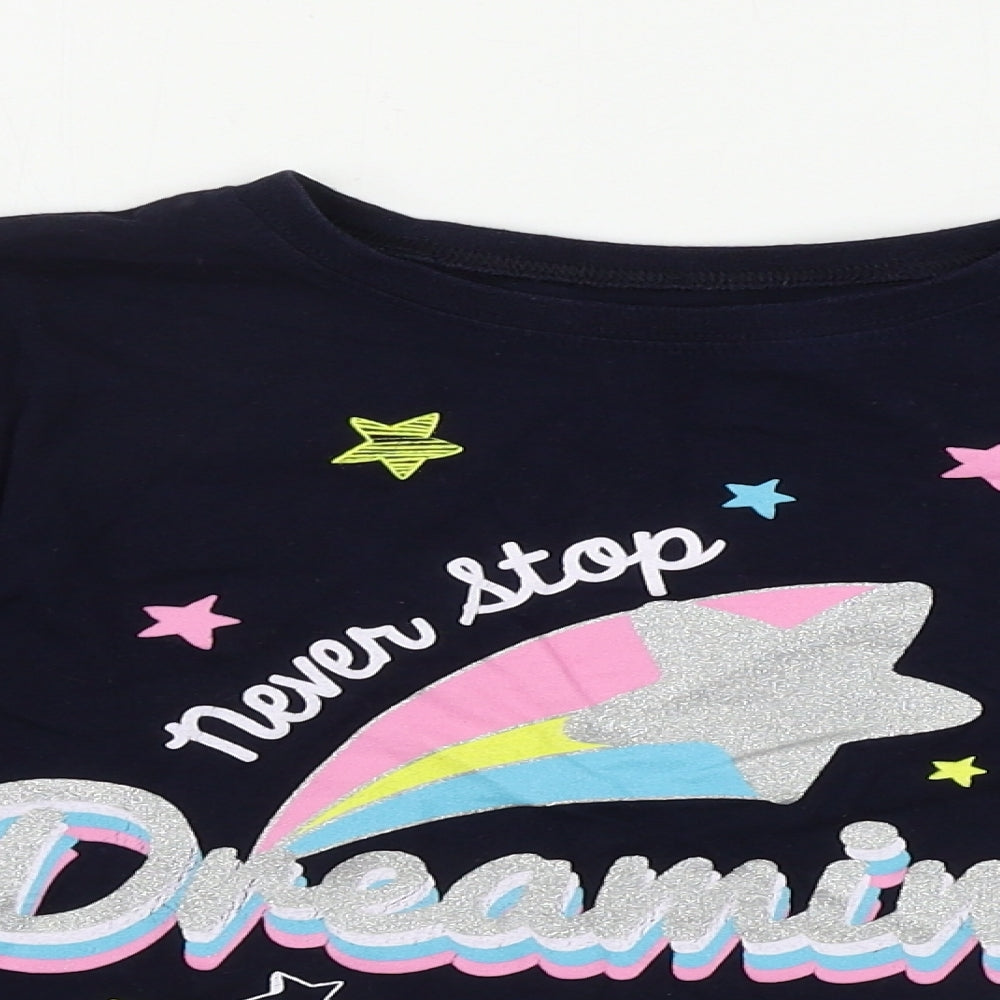 kids Girls Blue   Basic T-Shirt Size 10-11 Years