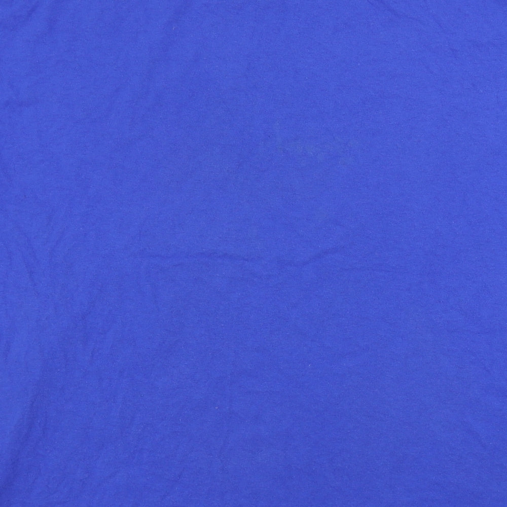 Gildan Mens Blue    T-Shirt Size L
