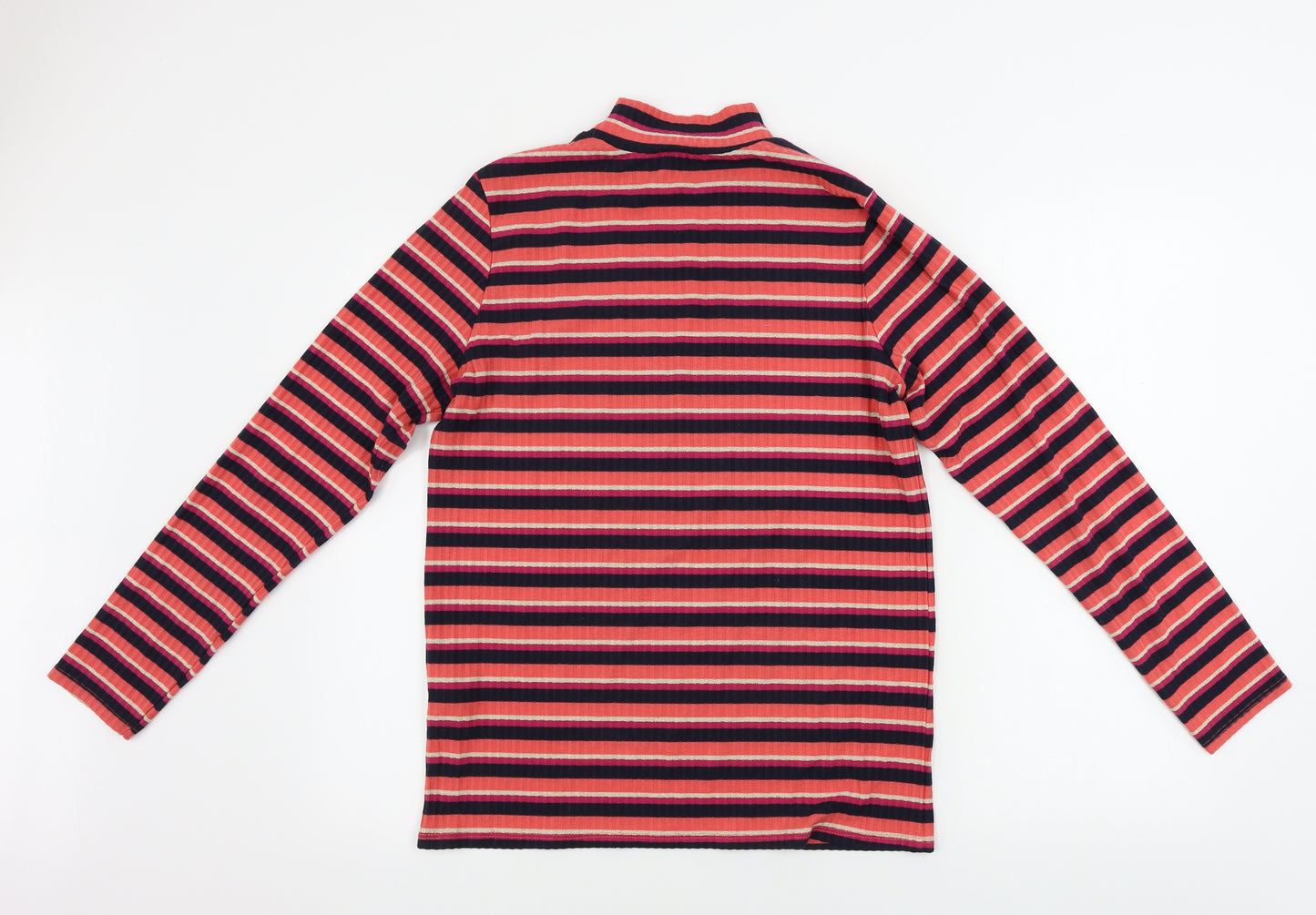 George  Womens Orange Striped  Pullover Jumper Size 18