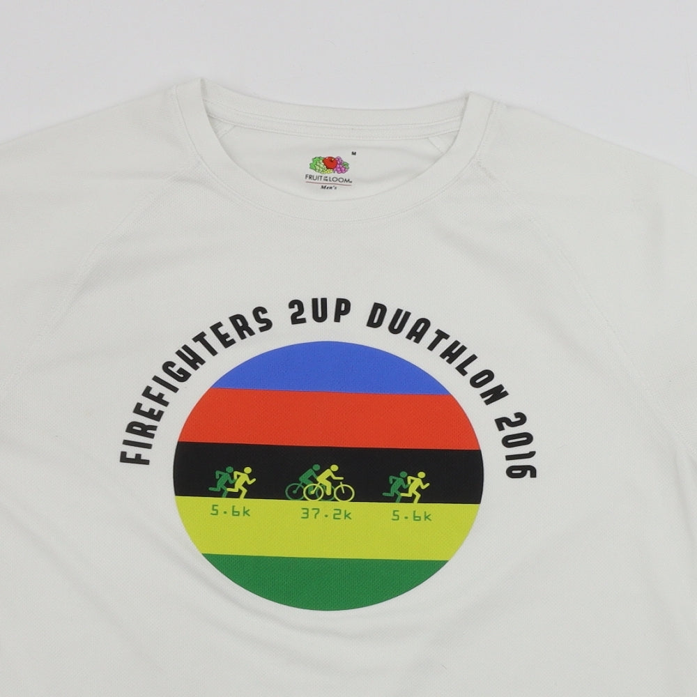 Fruit of the Loom  Womens White   Basic T-Shirt Size M