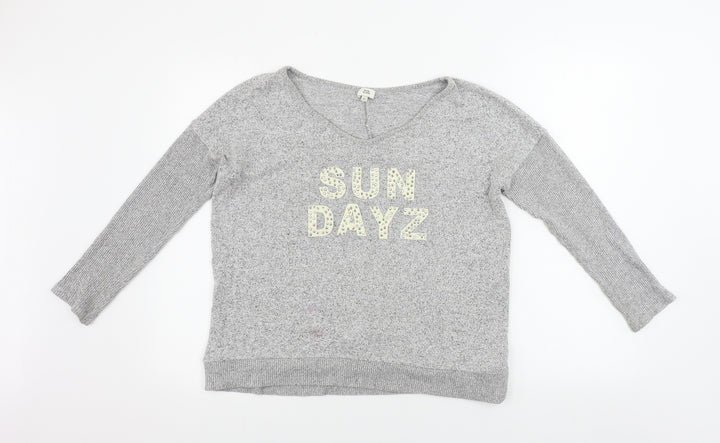 river island Womens Grey Pullover Jumper Size XS