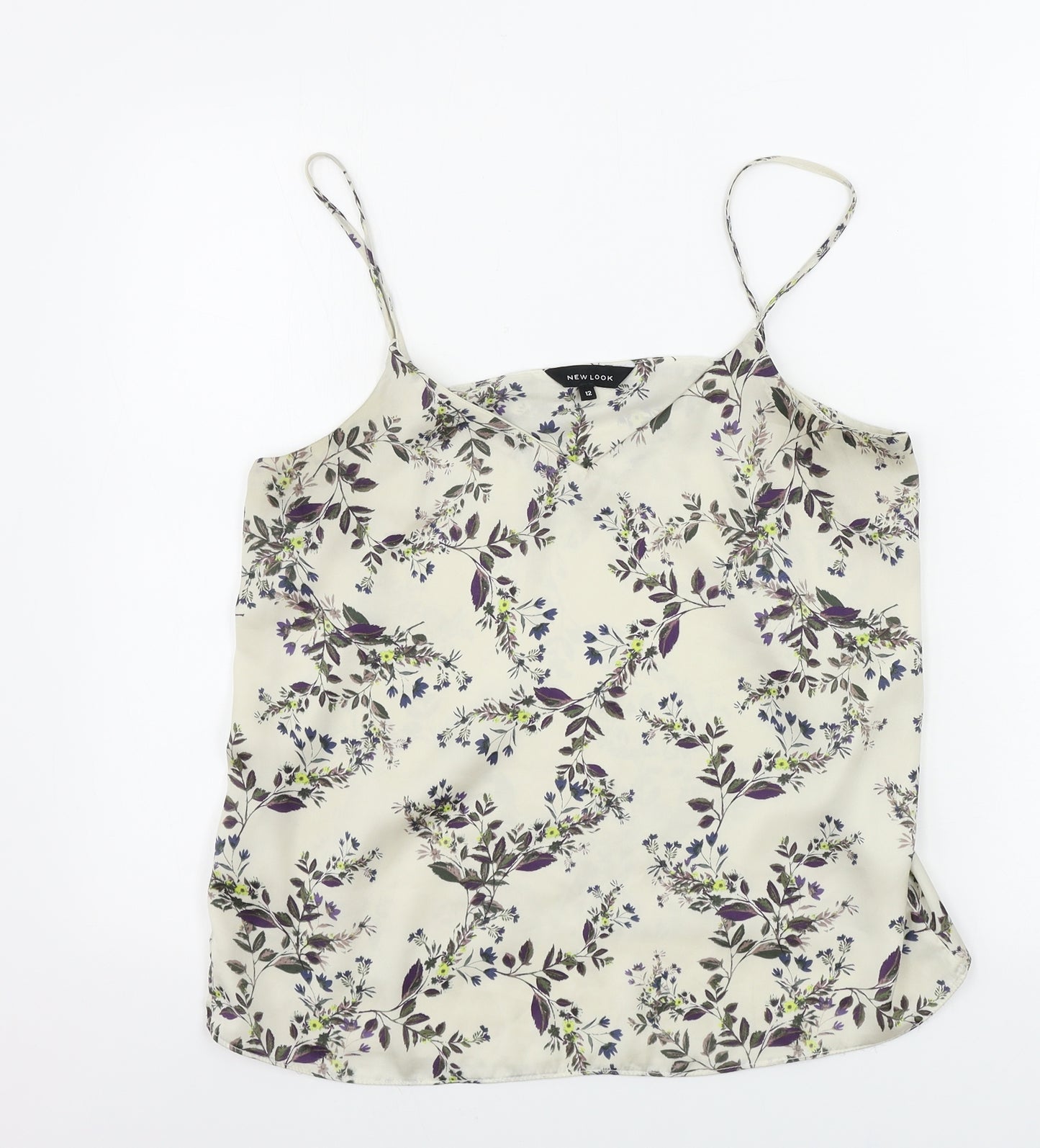 New Look  Womens Beige Floral  Basic Blouse Size 12