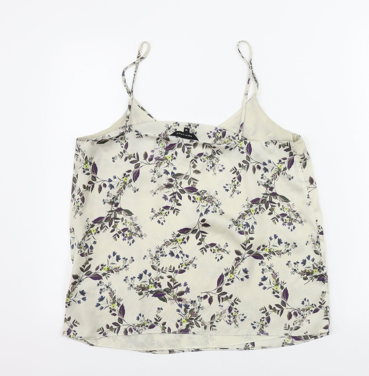 New Look  Womens Beige Floral  Basic Blouse Size 12