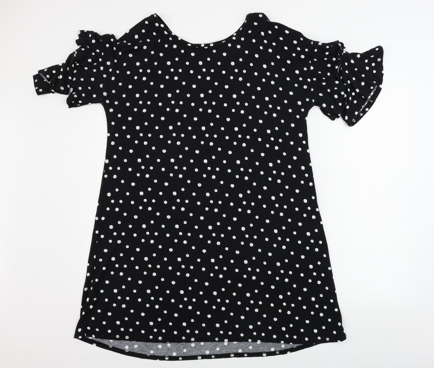George  Womens Black Polka Dot  A-Line  Size 16