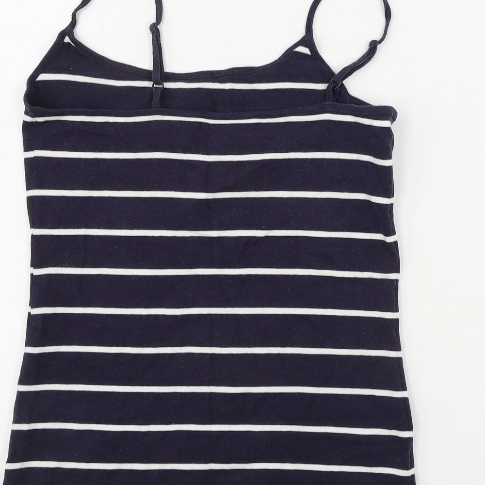Primark  Womens Blue Striped  Basic Tank Size 12