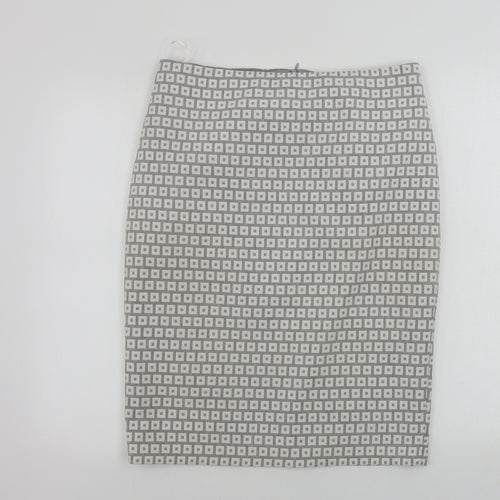 Marks and Spencer  Womens Grey Geometric  Bandage Skirt Size 12