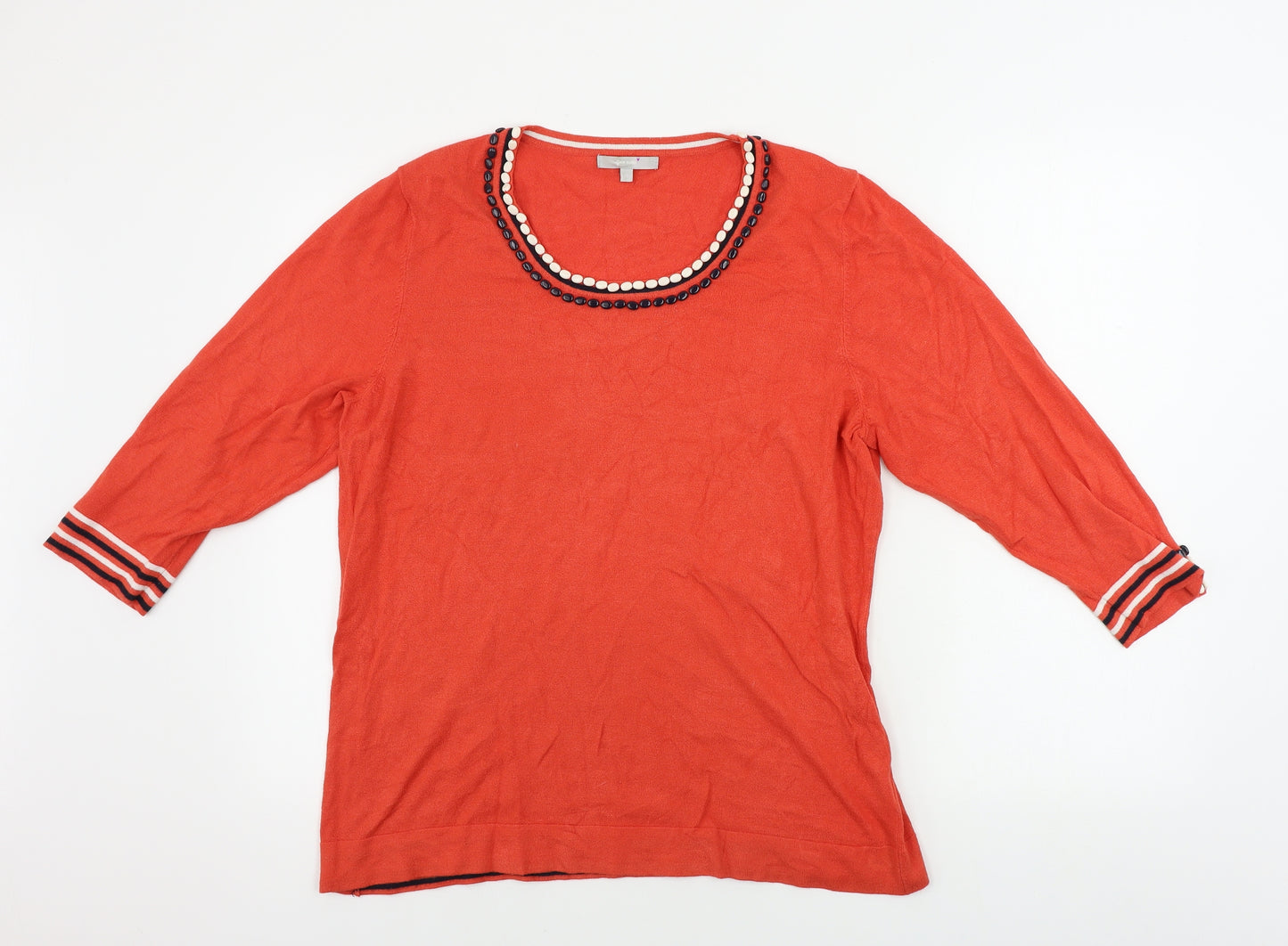 Marks and Spencer  Womens Orange   Henley Jumper Size 18