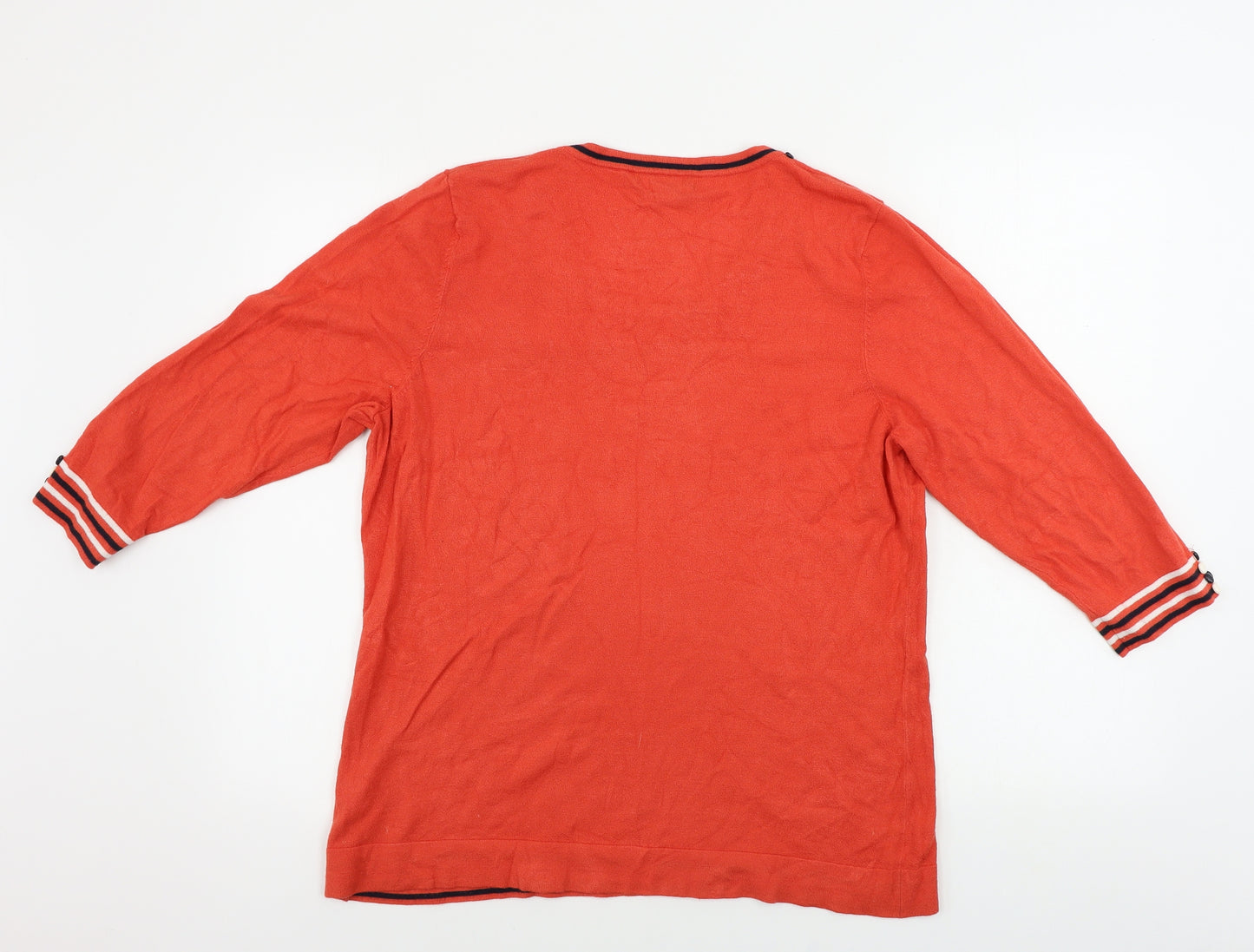 Marks and Spencer  Womens Orange   Henley Jumper Size 18