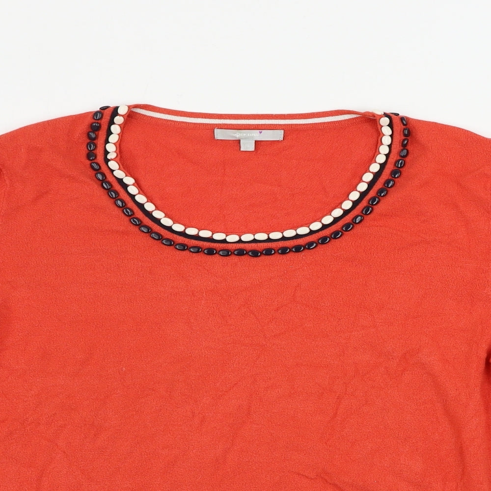 Marks and Spencer  Womens Orange   Henley Jumper Size 18