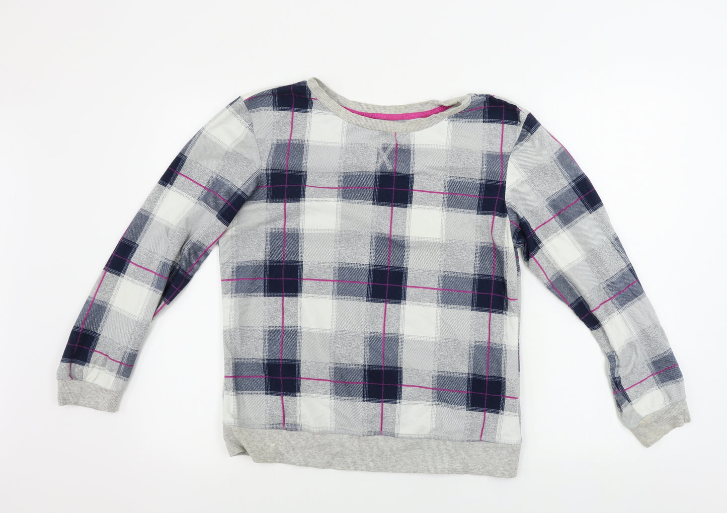 NEXT  Womens Grey Check  Pullover Jumper Size S