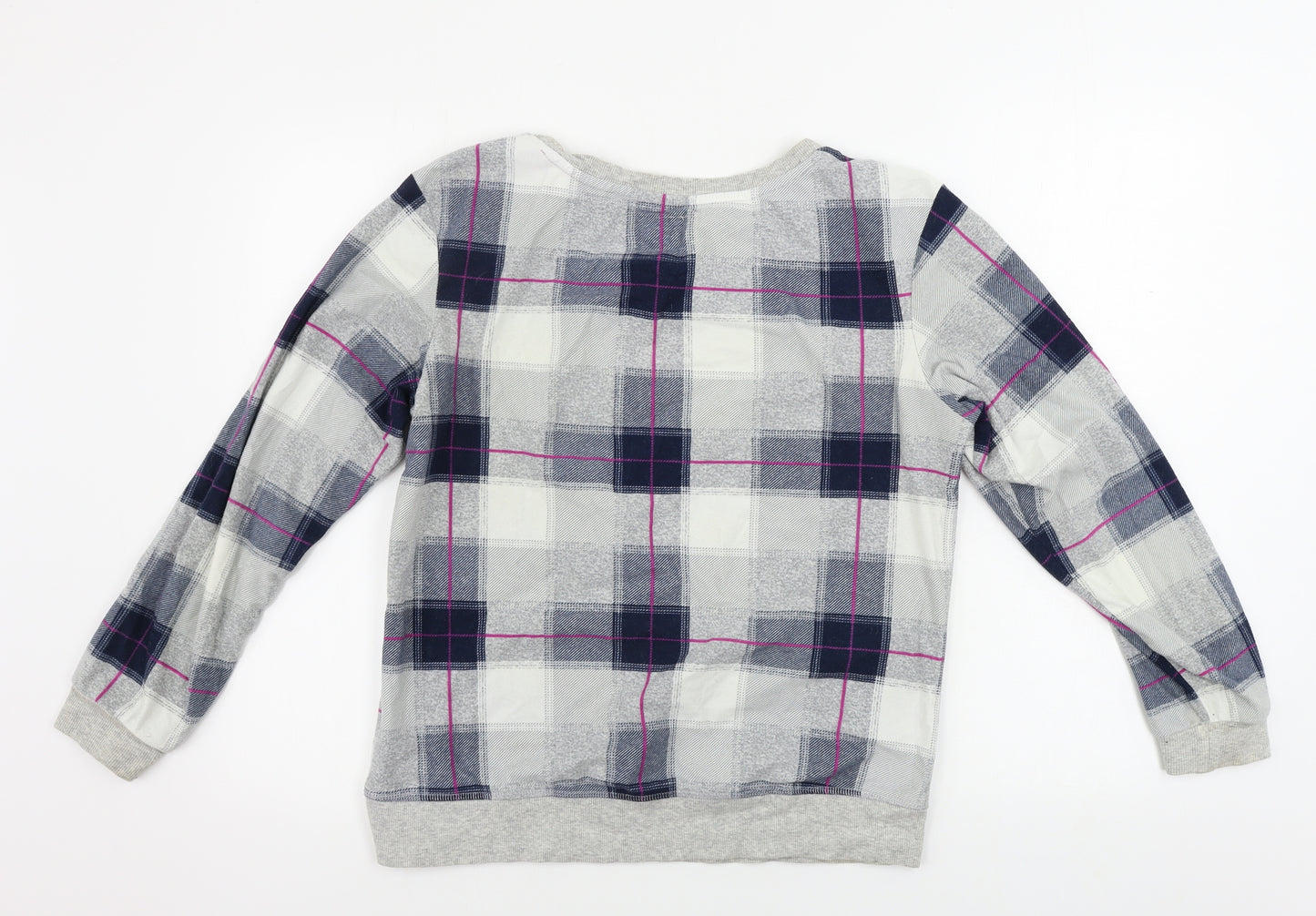 NEXT  Womens Grey Check  Pullover Jumper Size S