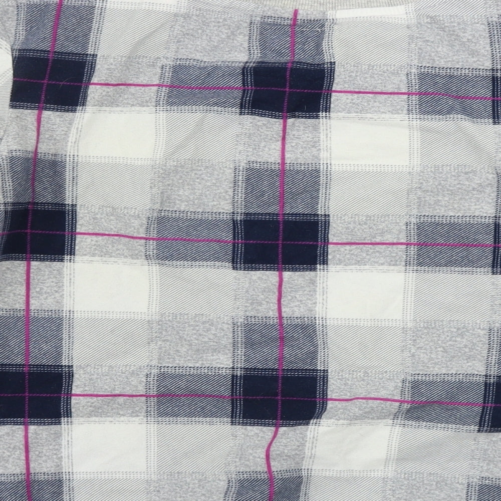 NEXT  Womens Grey Check  Pullover Jumper Size S