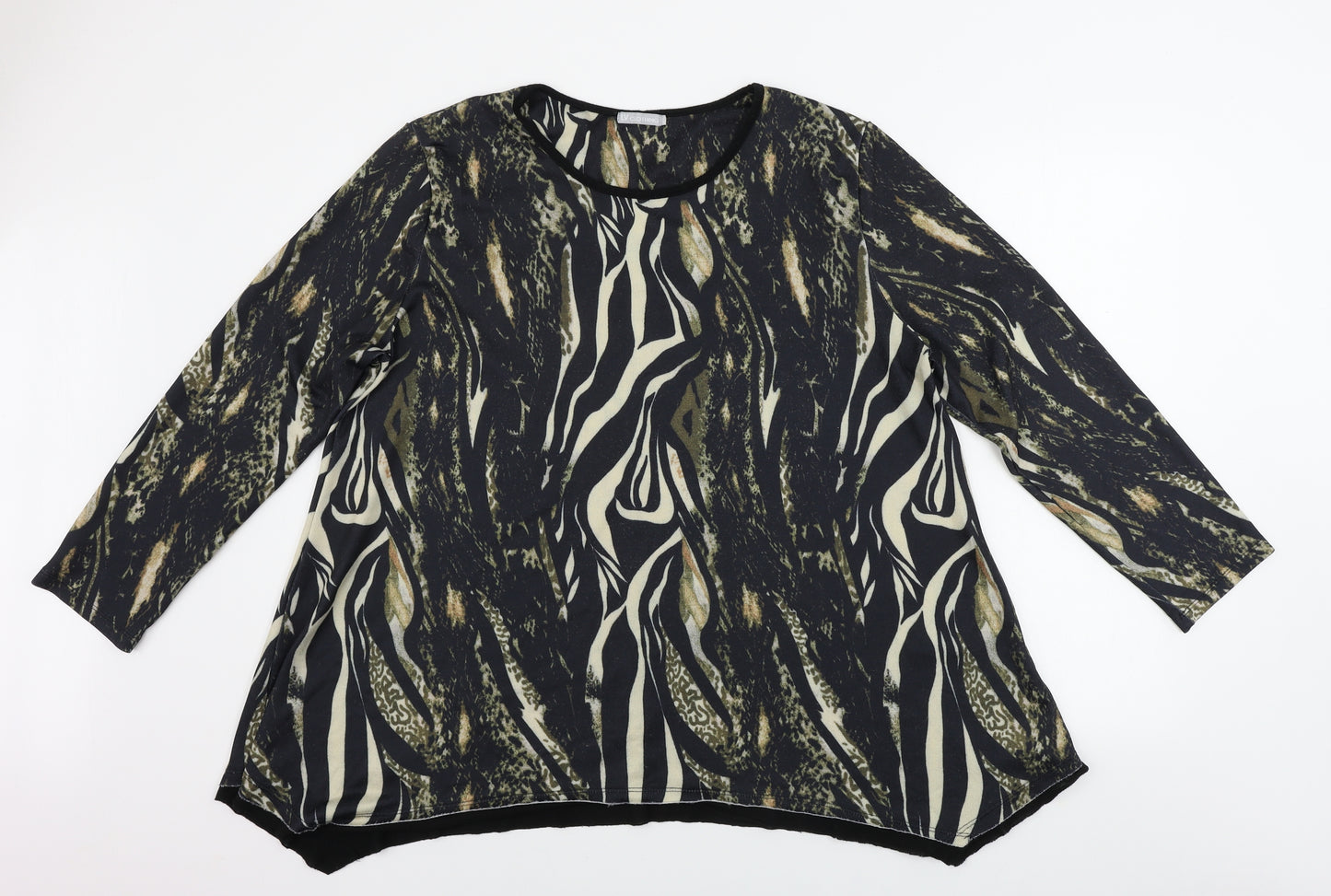LV Clothing  Womens Brown Animal Print  Pullover Jumper Size M
