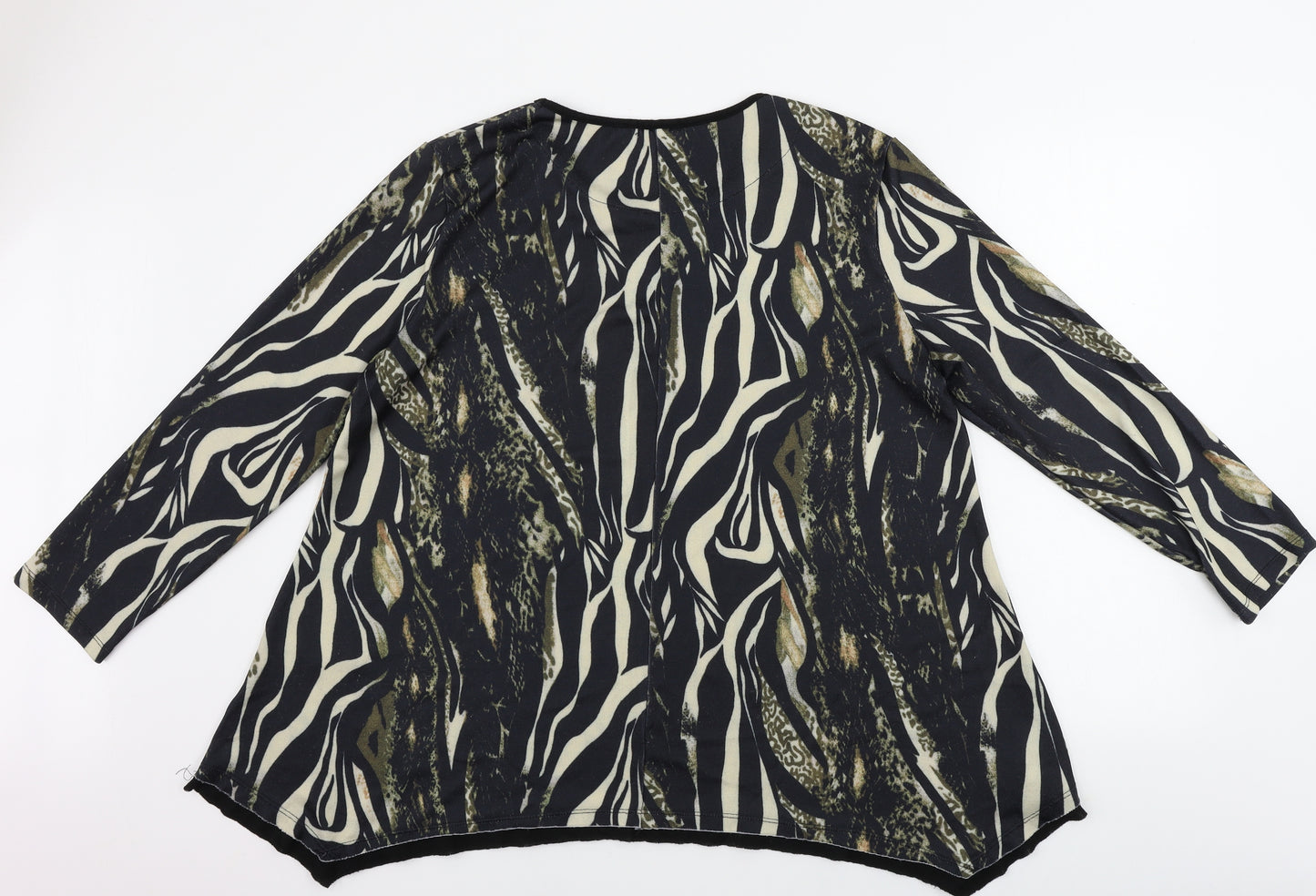 LV Clothing  Womens Brown Animal Print  Pullover Jumper Size M