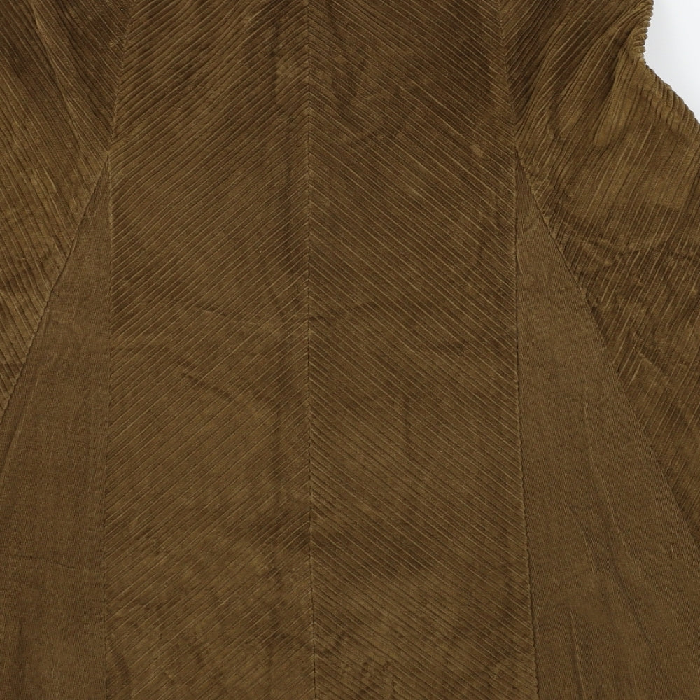 Per Una  Womens Brown  Corduroy A-Line Skirt Size 14
