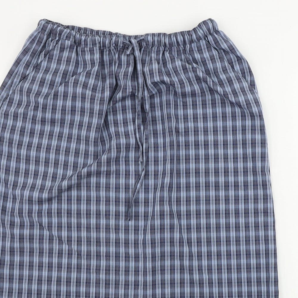 Rohan Womens Blue Check  A-Line Skirt Size M