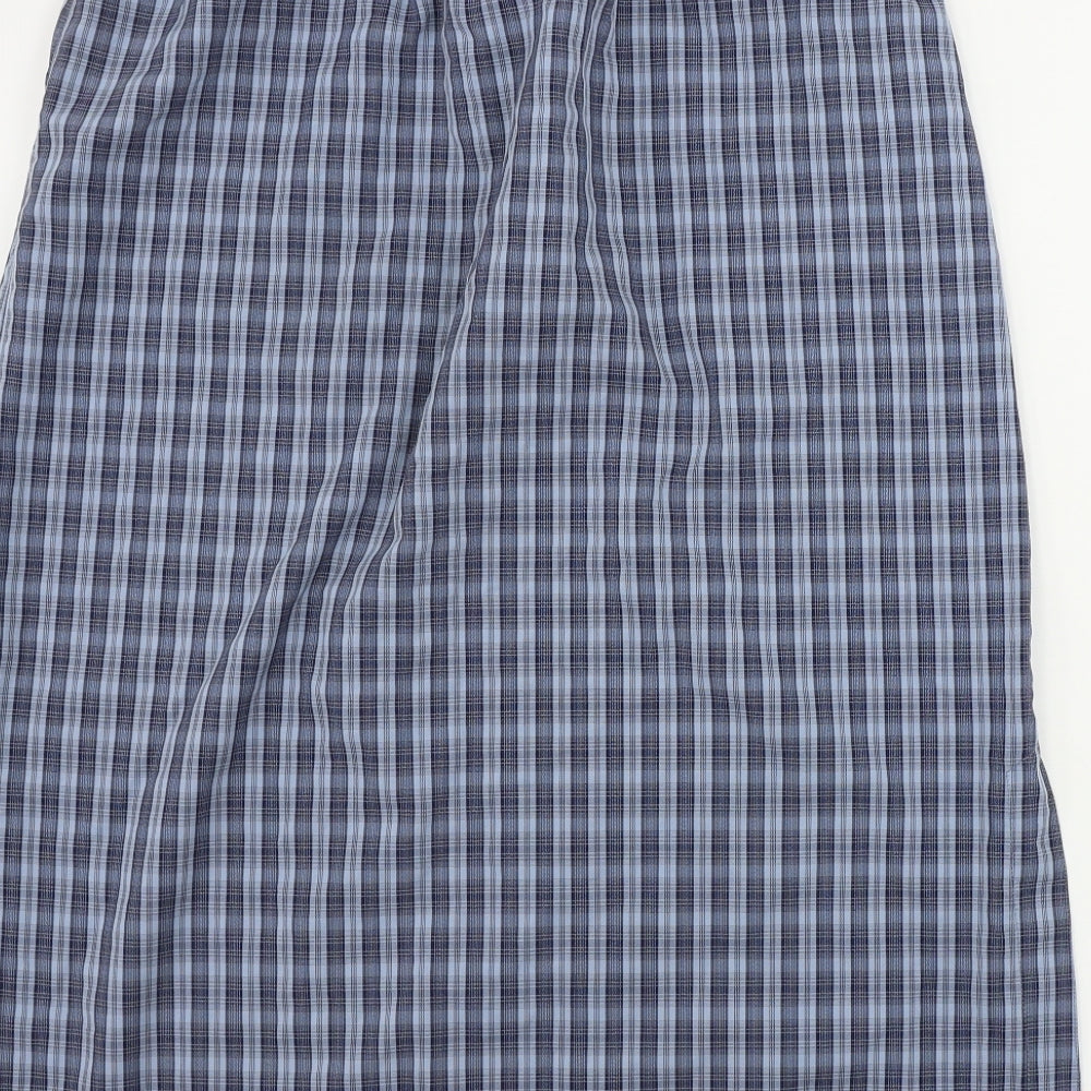 Rohan Womens Blue Check  A-Line Skirt Size M