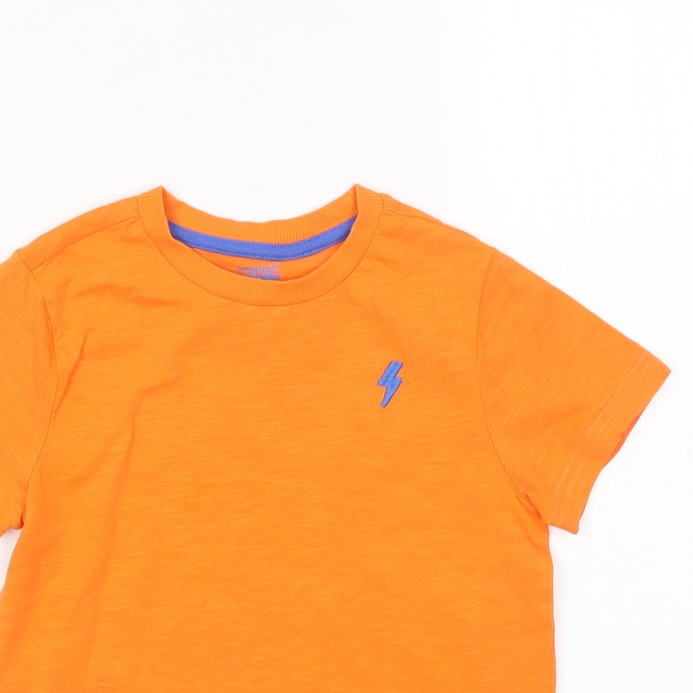 F&F Boys Orange   Basic T-Shirt Size 6 Years