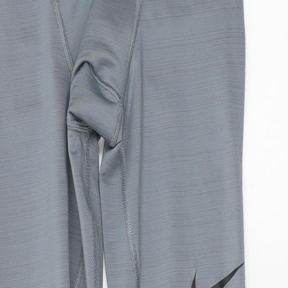 Nike Womens Grey   Compression Leggings Size S L26 in