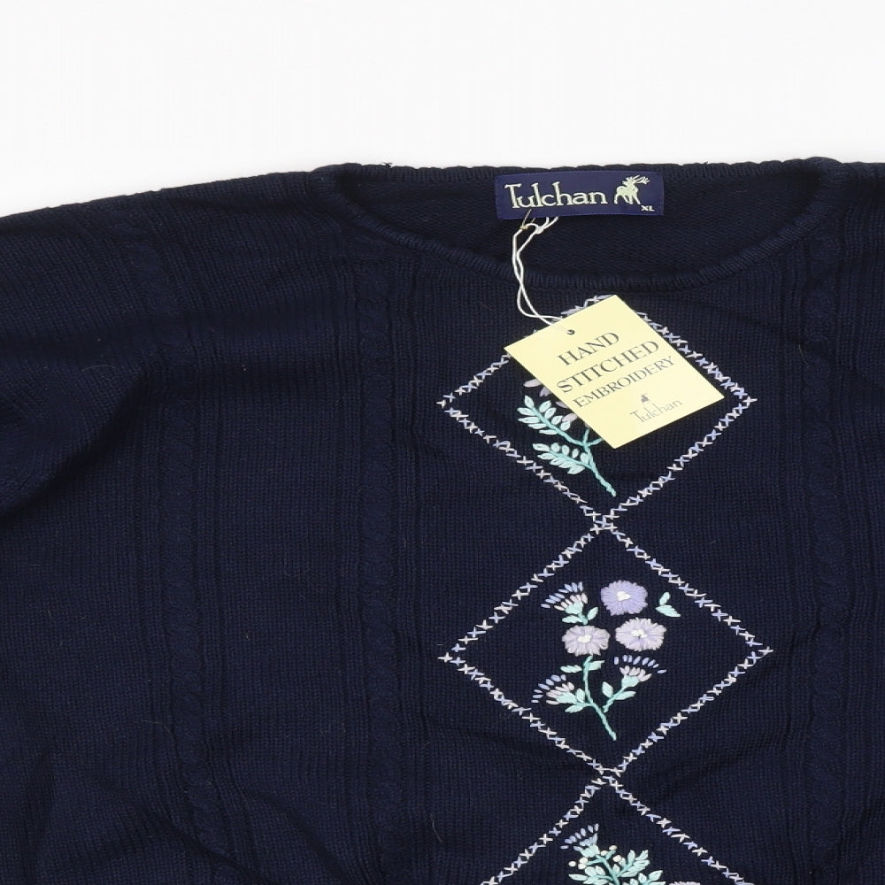 Tulchan Womens Blue   Pullover Jumper Size XL