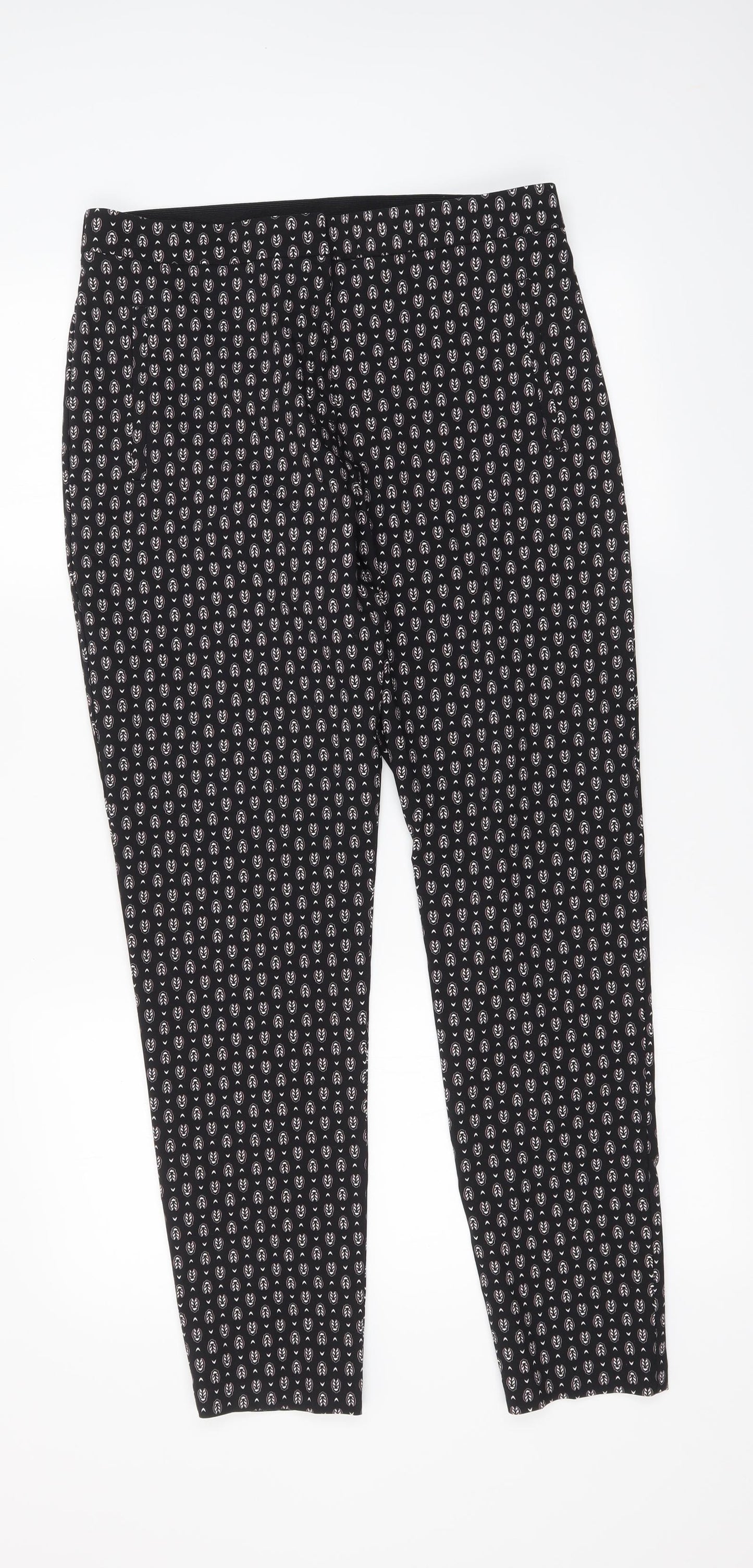 F&F Womens Black   Trousers  Size 14 L28 in