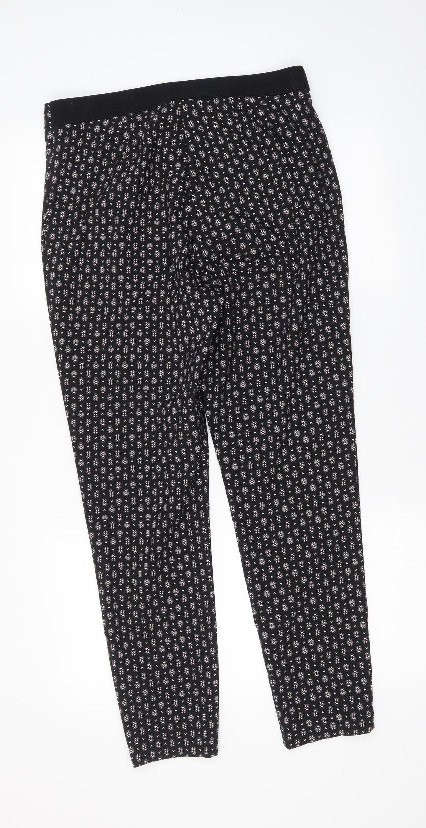 F&F Womens Black   Trousers  Size 14 L28 in