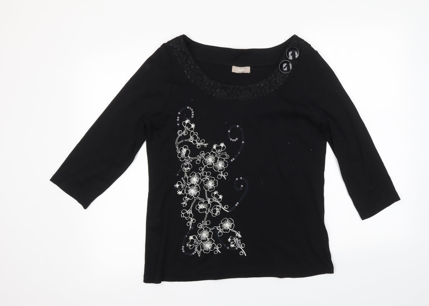 Matalan Womens Black   Basic T-Shirt Size 16