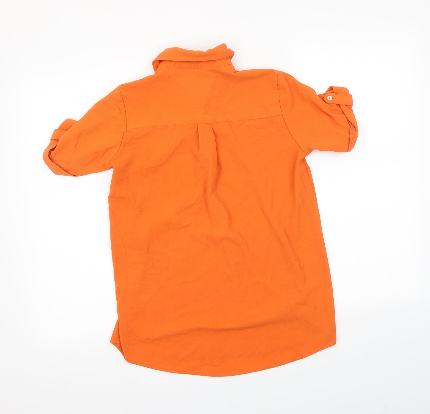 Blue Chameleon Womens Orange   Basic Blouse Size 10