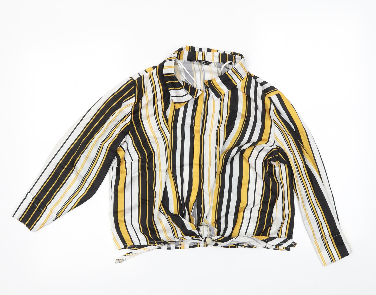 Select Womens Multicoloured Striped  Basic Blouse Size 12