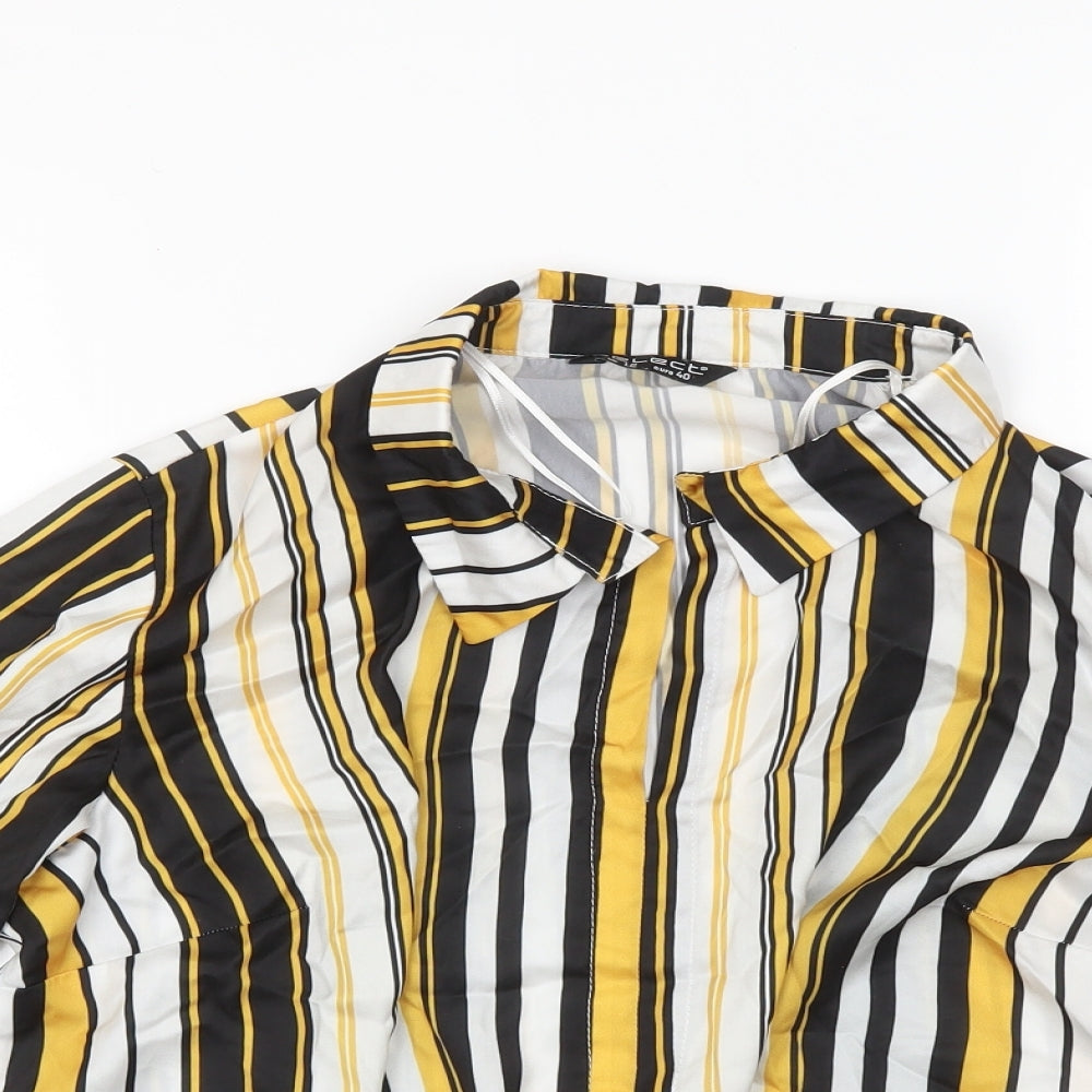 Select Womens Multicoloured Striped  Basic Blouse Size 12