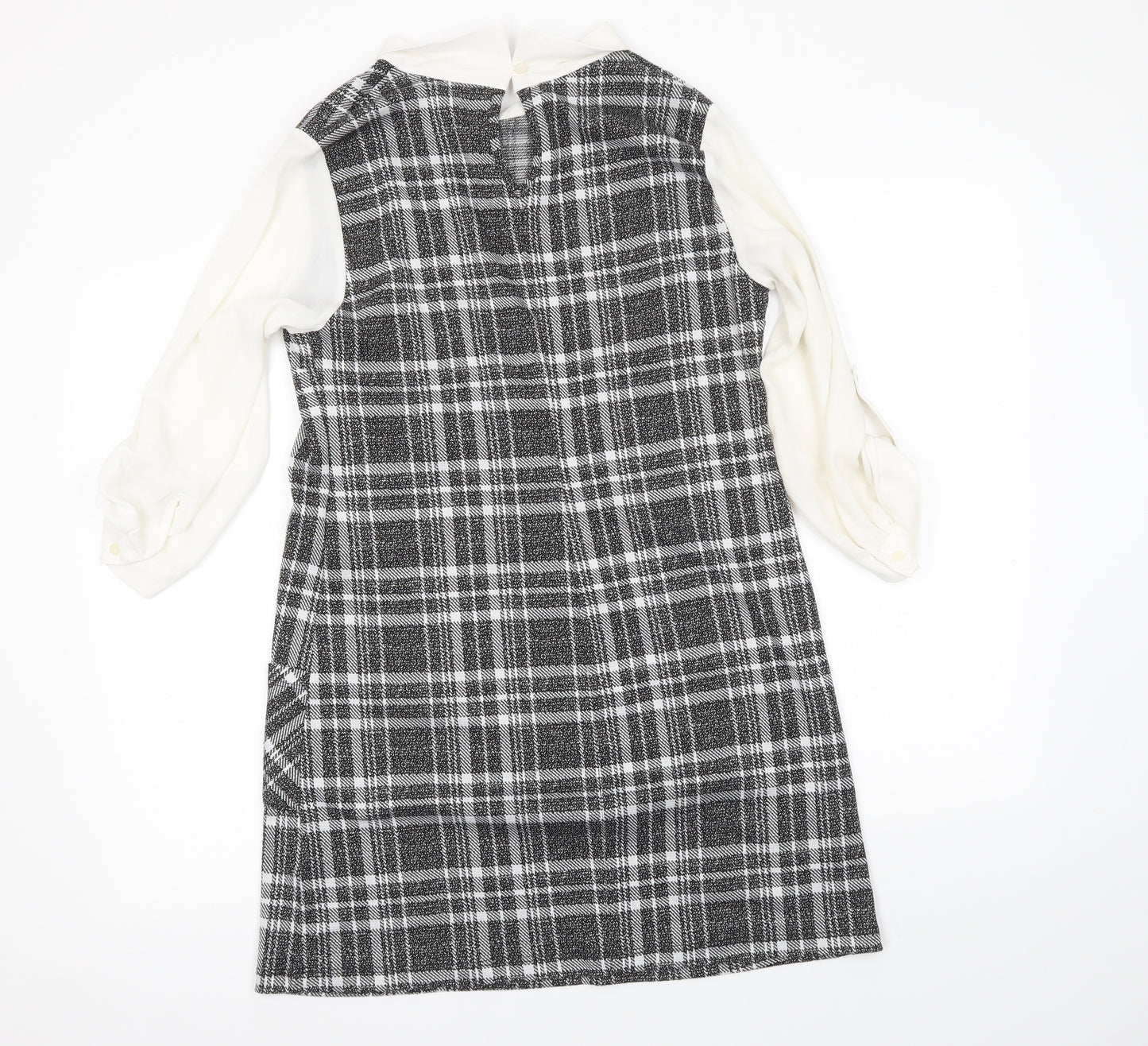 K&D London Womens Grey Check  Shirt Dress  Size 12