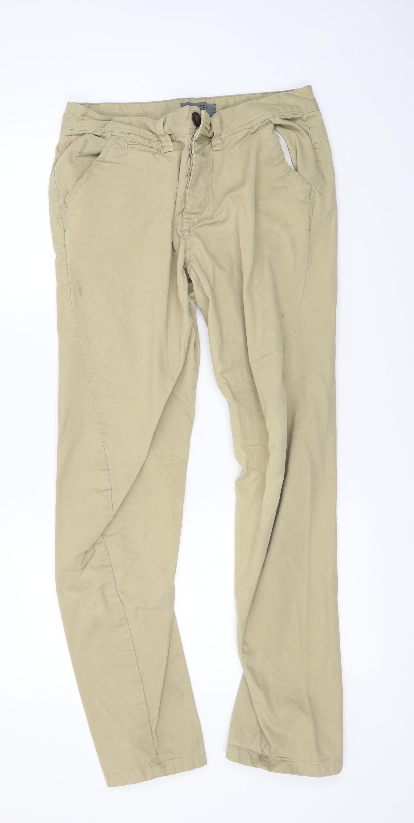 Burton Mens Beige   Trousers  Size 32 L30 in