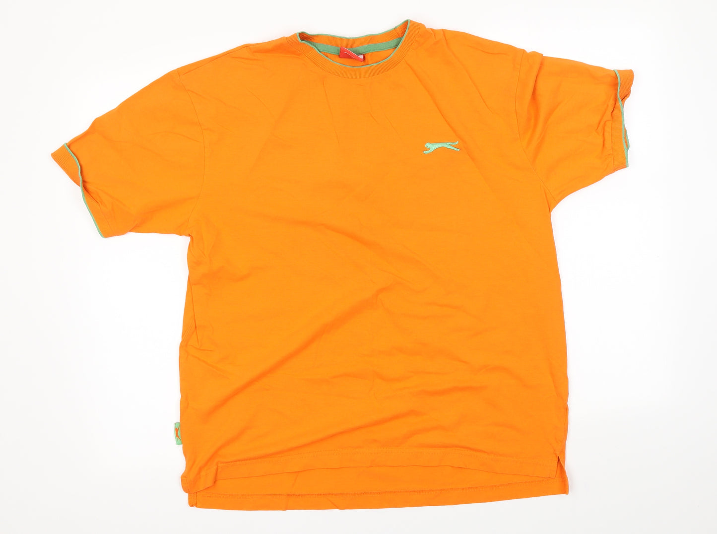 Slazenger Mens Orange Houndstooth   T-Shirt Size M