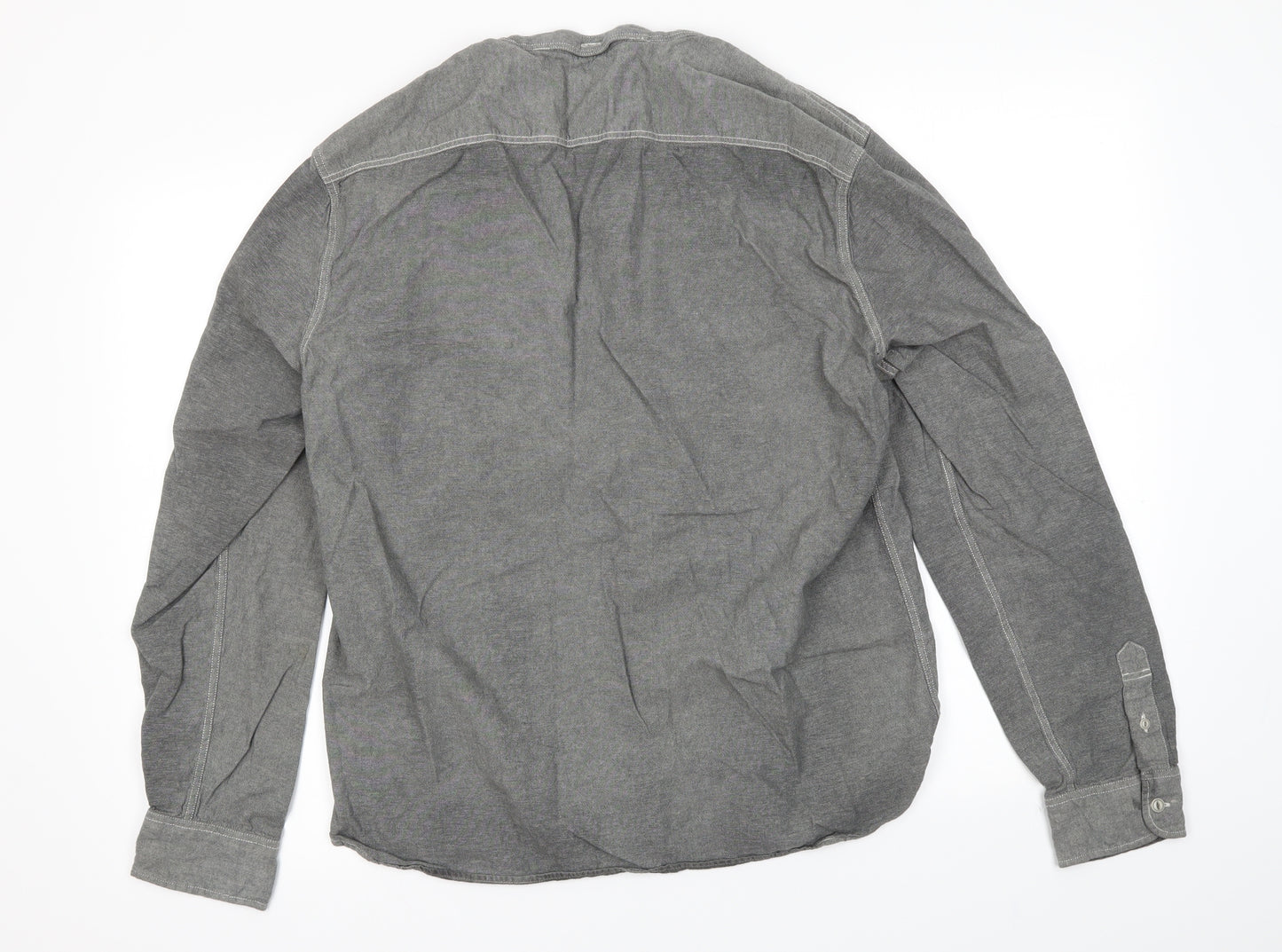 AllSaints Mens Grey    Button-Up Size L