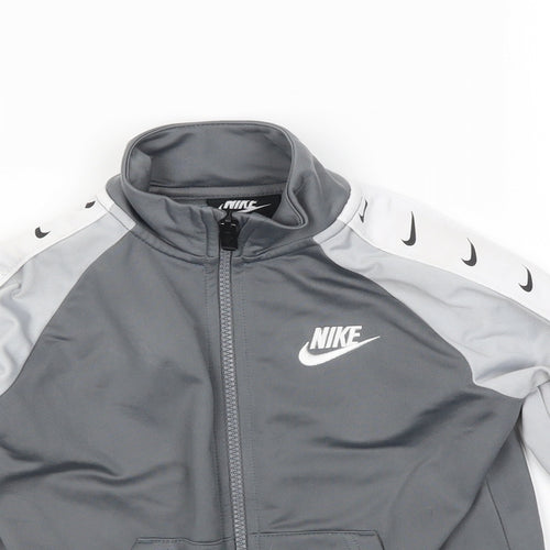 Nike Boys Grey   Basic Jacket Jacket Size 5-6 Years