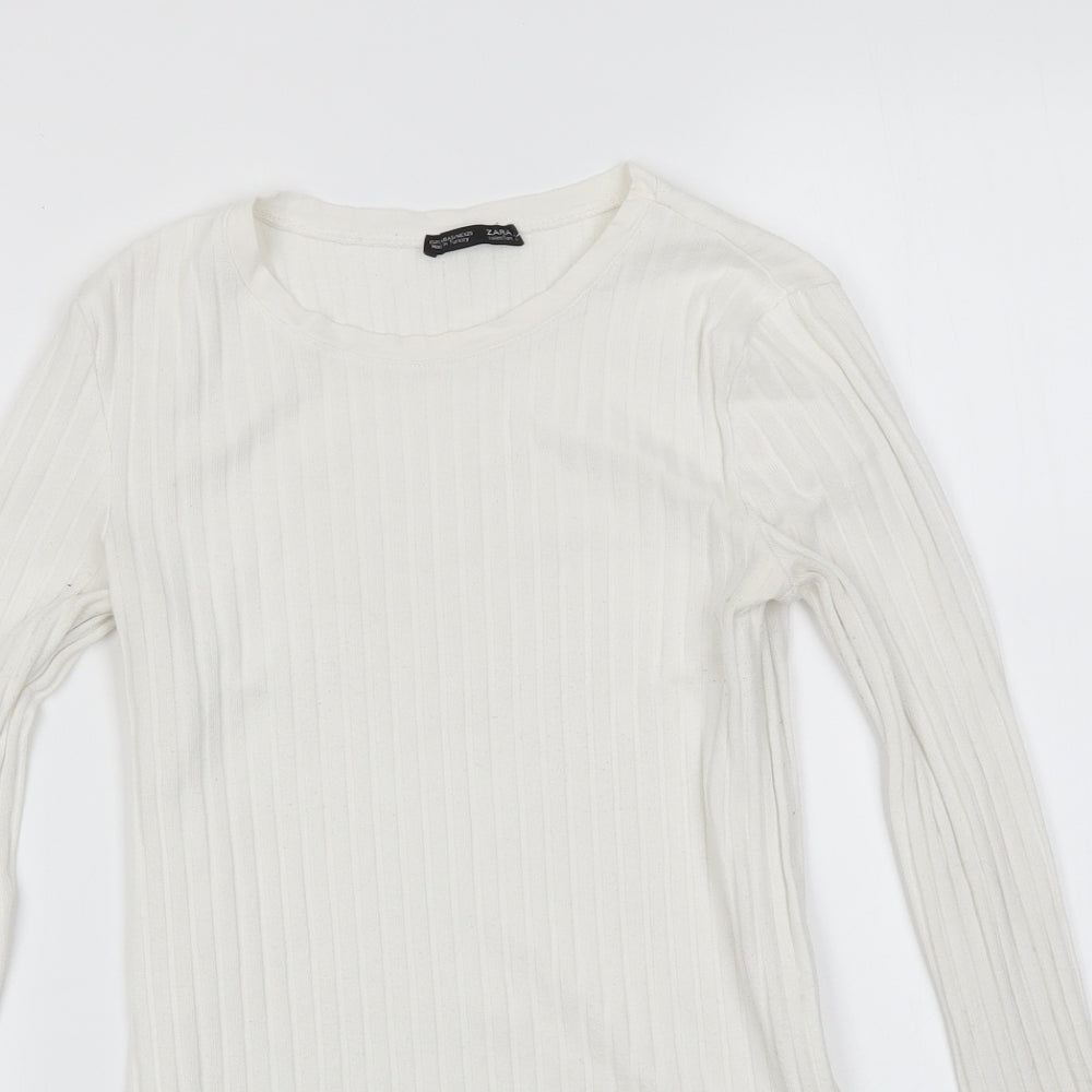 Zara Womens White   Basic T-Shirt Size S