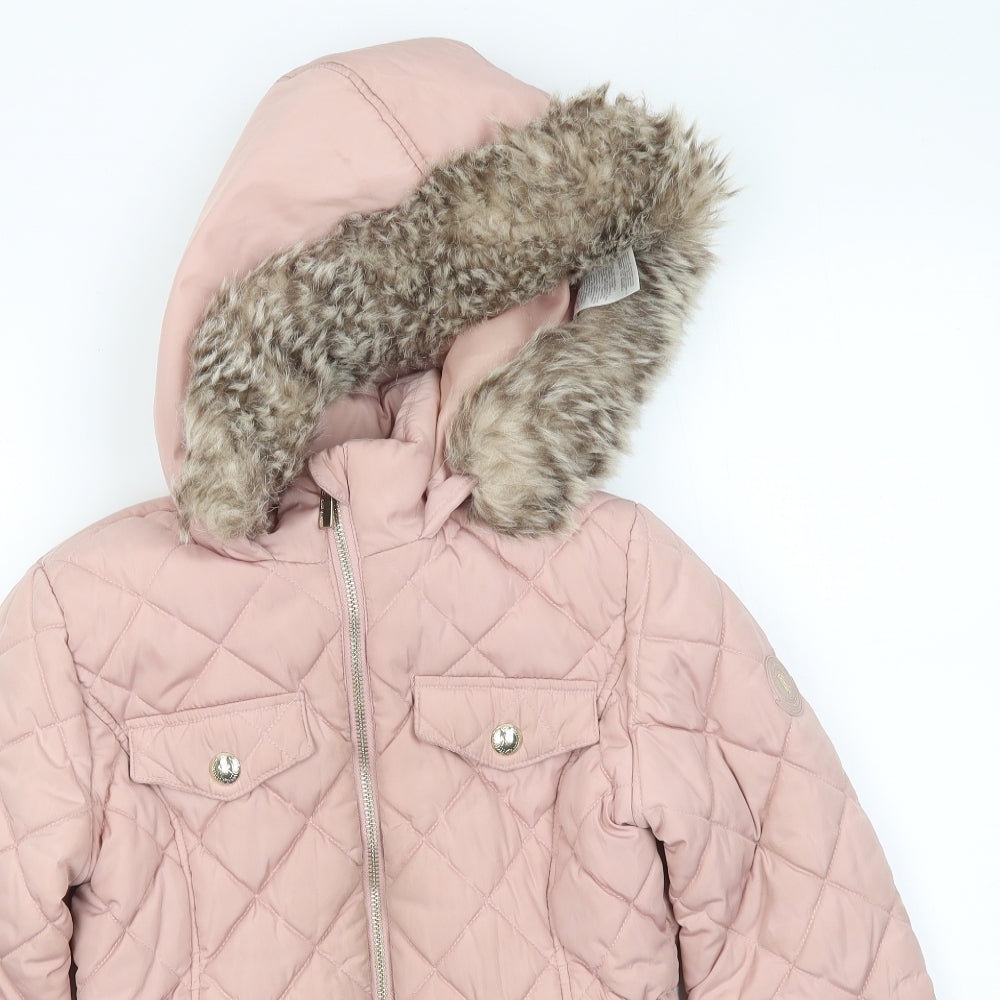 River Island Girls Pink   Basic Coat Coat Size 11-12 Years