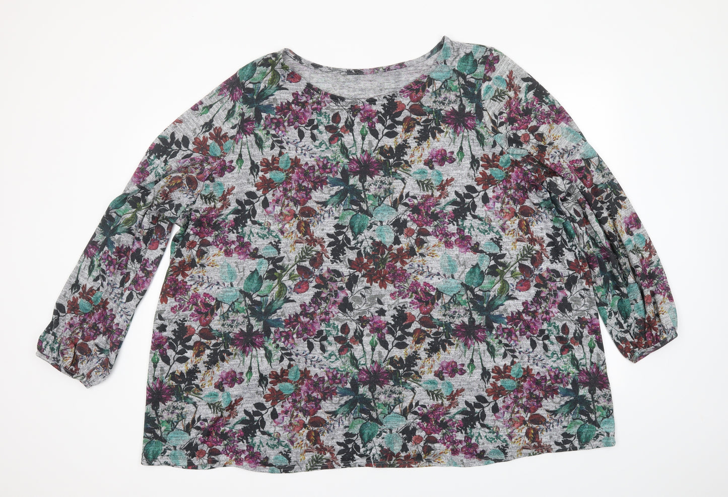 Preworn Womens Multicoloured Floral  Basic T-Shirt Size 32
