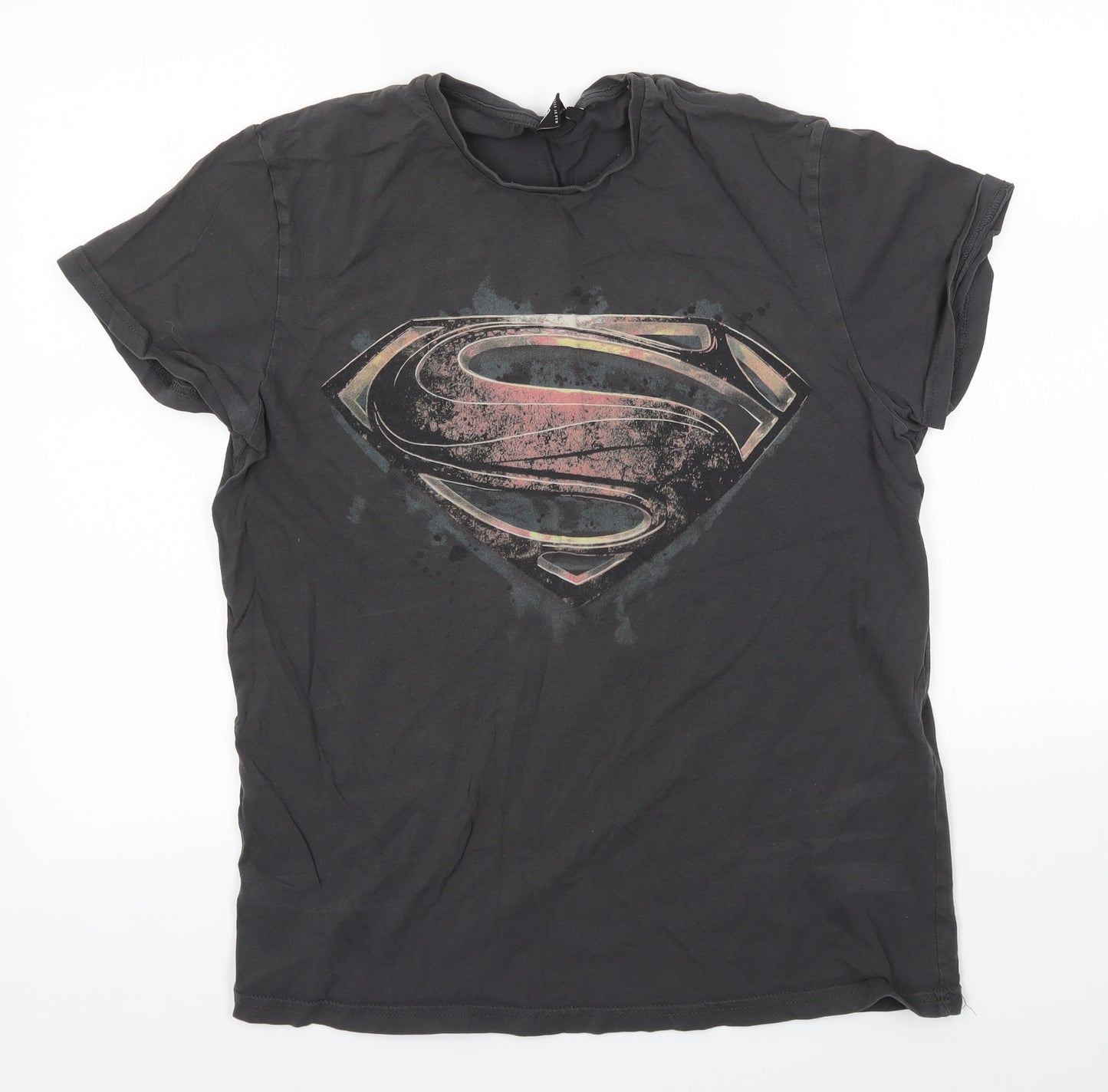 Cedar Wood State Mens Grey    T-Shirt Size M  - Man of Steel