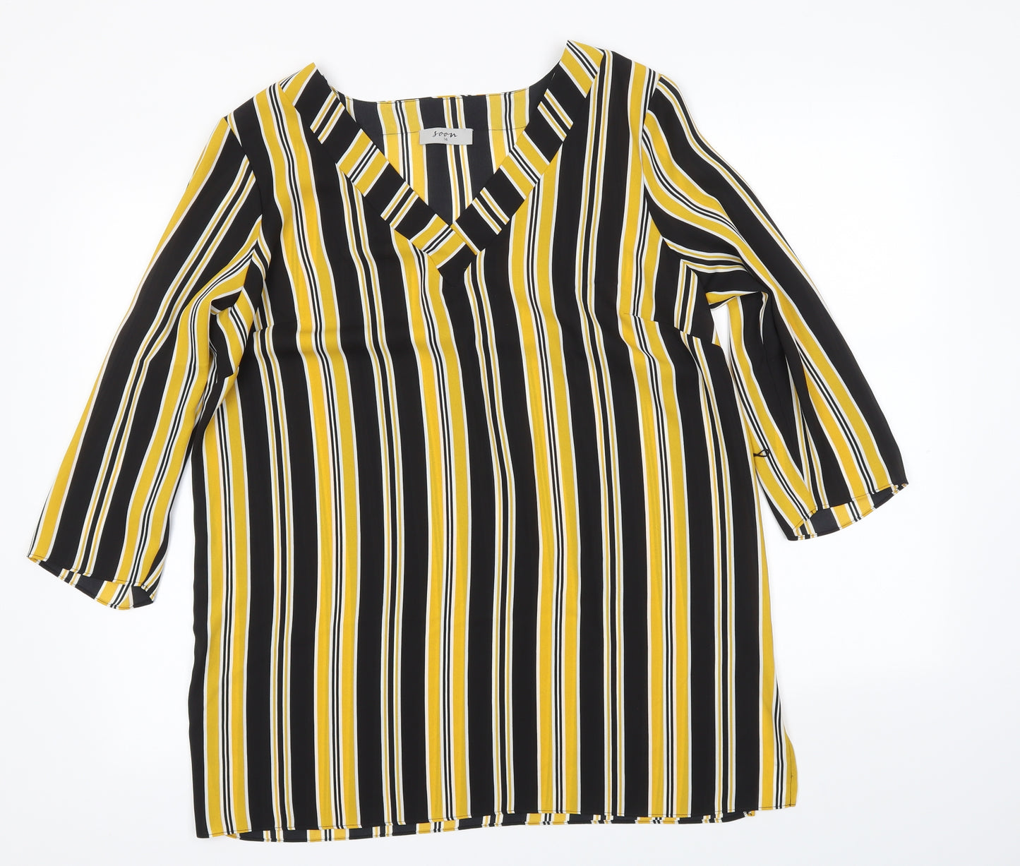 Matalan Womens Multicoloured Striped  Basic Blouse Size 14