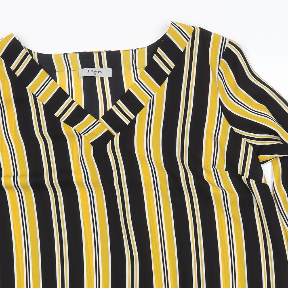 Matalan Womens Multicoloured Striped  Basic Blouse Size 14