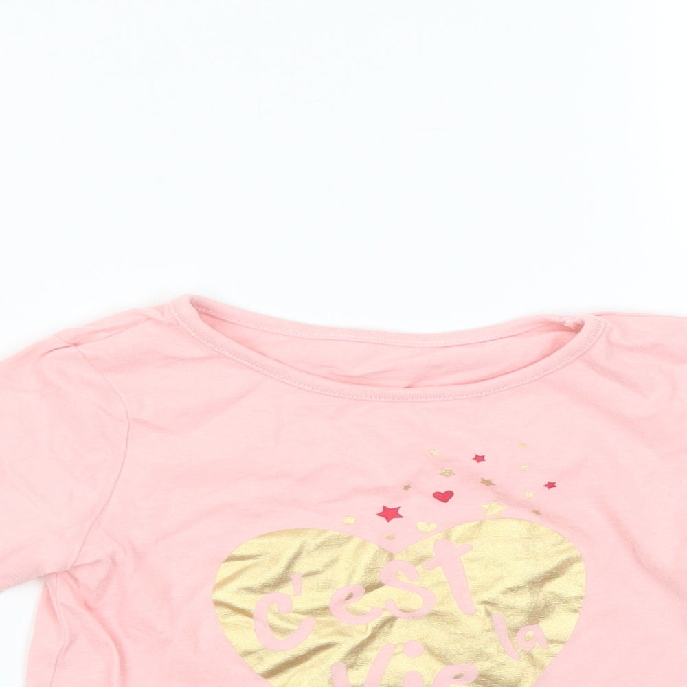Dunnes Stores Girls Pink   Basic T-Shirt Size 4-5 Years