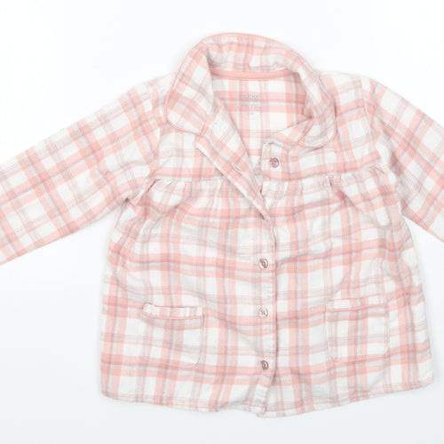 mamas & papas Girls Pink Check  Basic Casual Size 2-3 Years