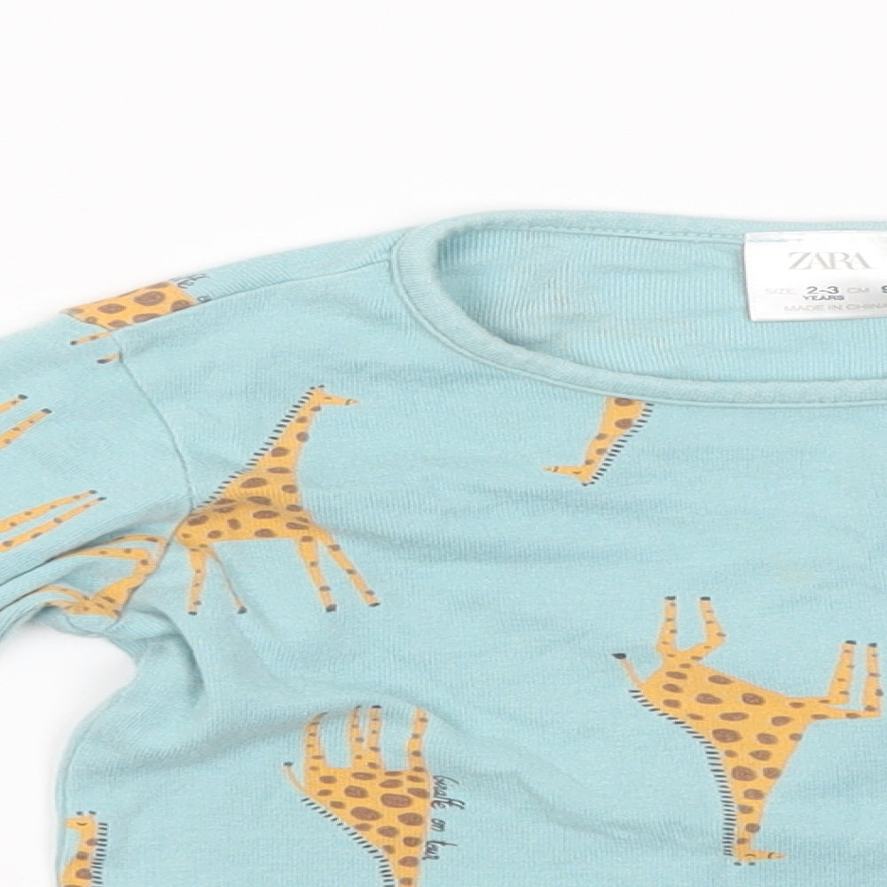 Zara Girls Blue   Basic T-Shirt Size 2-3 Years