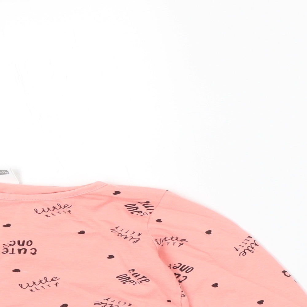 LC Waikiki Girls Pink Solid  Top Pyjama Set Size 2-3 Years