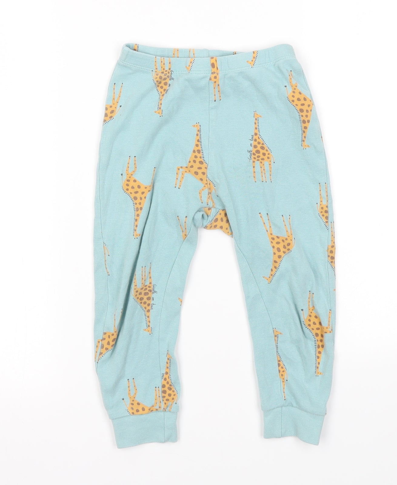 Zara Girls Blue Solid  Capri Pyjama Pants Size 2-3 Years